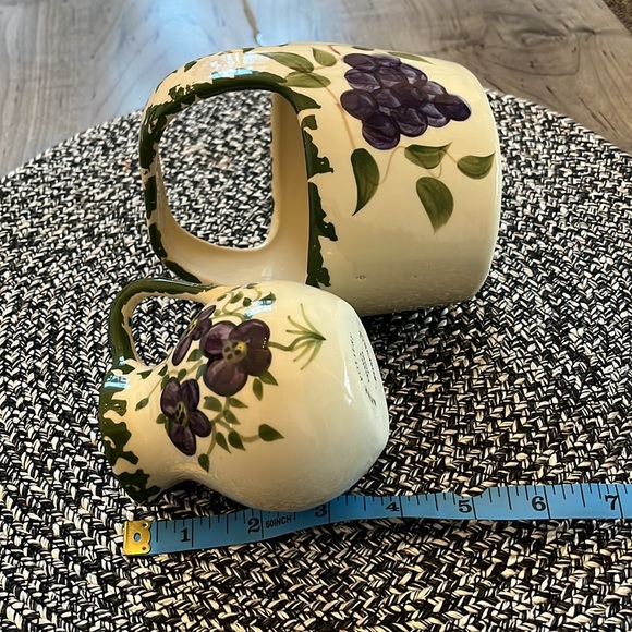 Alpine Pottery Roseville Ohio 2000 set. Small Pitcher and Basket in EUC. - Picture 5 of 5